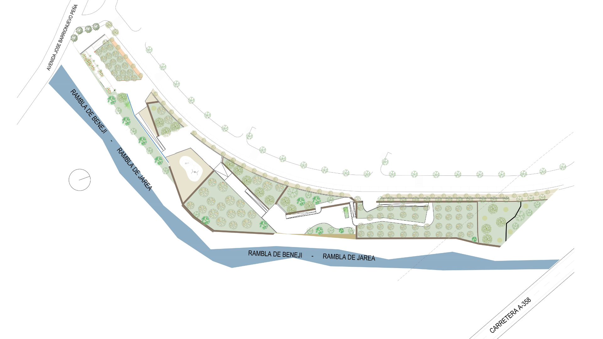 Planos de proyectos de urbanización de un gran sector en Berja